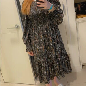 Midi dress with flowers